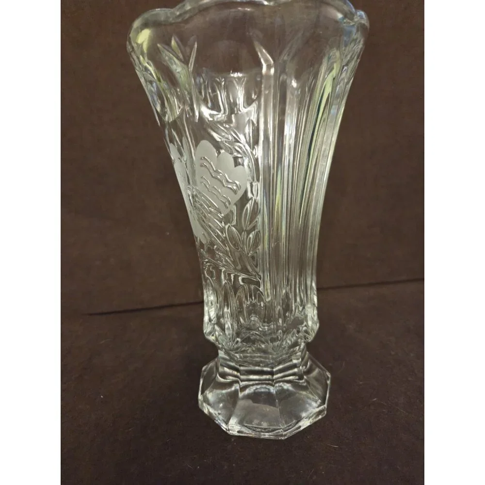 Crystal d' Adriana‎ Las Aves The Bird Vase Lead Crystal 7